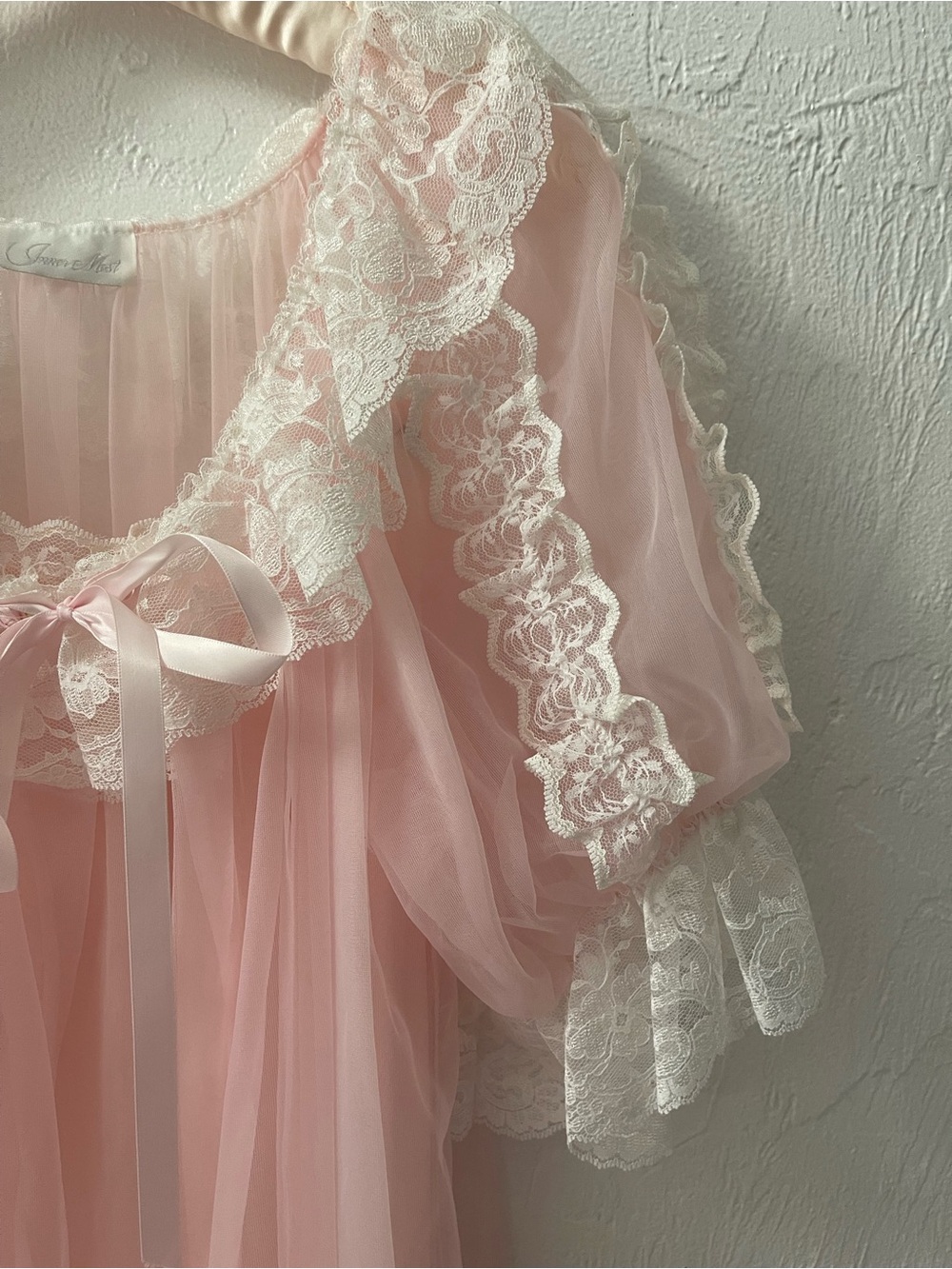 Vintage Lace Peignoir & Nightgown lace Inner Most Sears, maybe 1960s or 1970s. - Picture 3 of 12